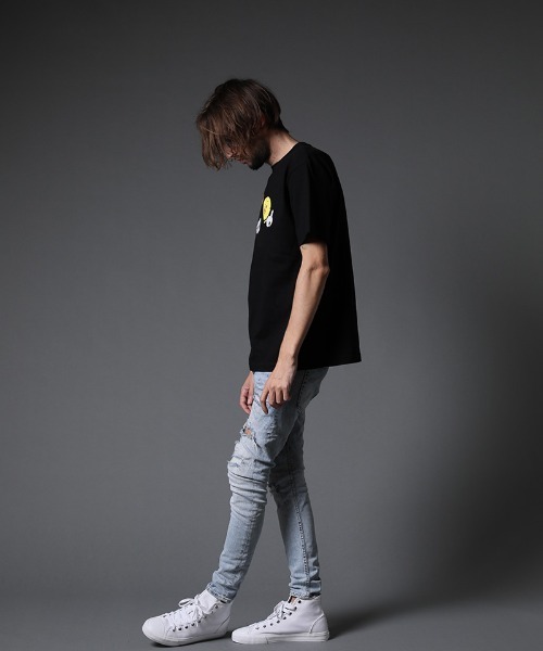 STUD MUFFIN(スタッドマフィン)の「mt7530-5.6ozコットン天竺 ステッカーフォーム&サガラパッチ SS Tシャツ(Tシャツ/カットソー・メンズ・ホワイト/ブラック/グリーン・2/3/4)」の19枚目の写真