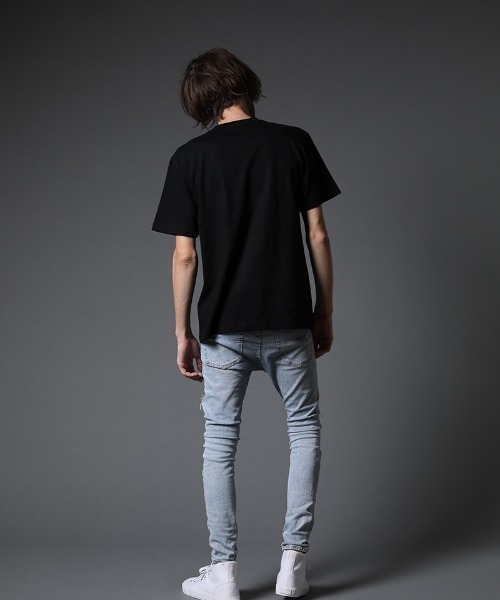 STUD MUFFIN(スタッドマフィン)の「mt7530-5.6ozコットン天竺 ステッカーフォーム&サガラパッチ SS Tシャツ(Tシャツ/カットソー・メンズ・ホワイト/ブラック/グリーン・2/3/4)」の20枚目の写真