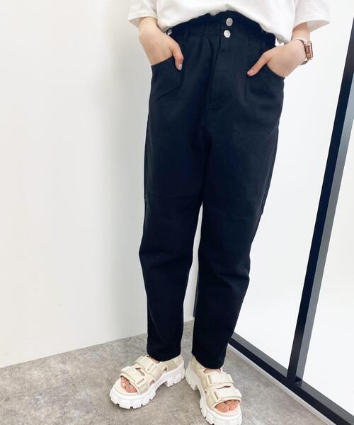 INGNI（イング）の「バックマムパンツ（デニムパンツ・レディース・ケミカルウォッシュ/グレー/インディゴブルー/アイボリー/グリーン/ブラック・FREE）」の10枚目の写真