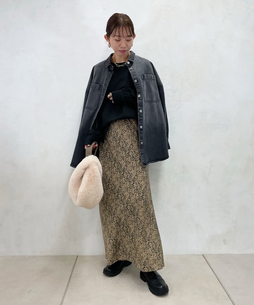 DouDou(ドゥドゥ)の「ロングスリーブTEE(Tシャツ/カットソー・レディース・ブラック/オフホワイト/グレイッシュベージュ・FREE)」の16枚目の写真