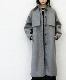 Per sist ence/パーシエンス ウールタッチケープ付スタンドカラーコート