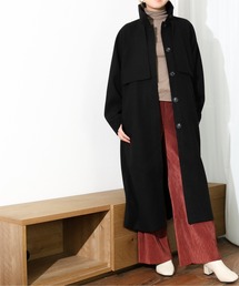 Per sist ence/パーシエンス　ウールタッチケープ付スタンドカラーコート