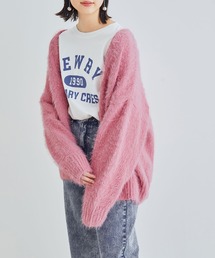 vis-`a-vis | 【WEB限定】【前後2WAY】ふわふわシャギーVネックカーディガン(カーディガン/ボレロ)