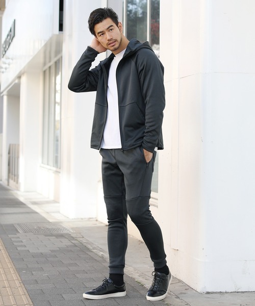 LIL VENDARS（リルヴェンダース）の「電熱 裏起毛テックスウェットパンツ（スウェットパンツ・メンズ・ブラック/ネイビー/グレー/オリーブ/チャコール・S/M/L/XL）」の6枚目の写真