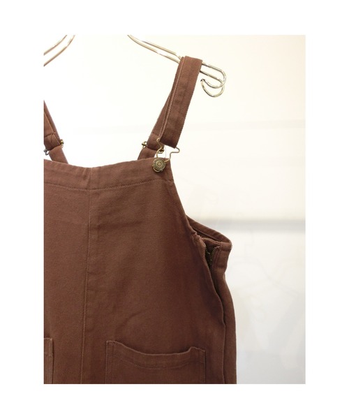 ulu(ウル)の「Cotton wide overall(サロペット/オーバーオール・レディース・ブラウン・FREE)」の10枚目の写真