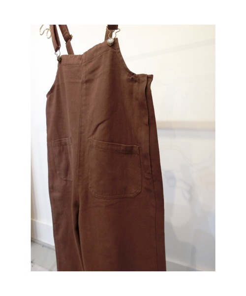 ulu(ウル)の「Cotton wide overall(サロペット/オーバーオール・レディース・ブラウン・FREE)」の12枚目の写真