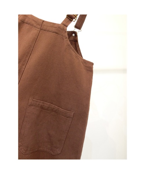 ulu(ウル)の「Cotton wide overall(サロペット/オーバーオール・レディース・ブラウン・FREE)」の15枚目の写真
