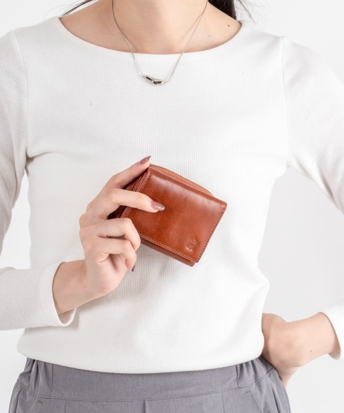 BELLIES YORK(ベリーズヨーク)の「【BELLIES YORK/ベリーズヨーク】コンパクト財布 三つ折り財布 小銭入れ付 イタリア牛革(財布・レディース・ブラウン/ブラック・FREE)」の14枚目の写真