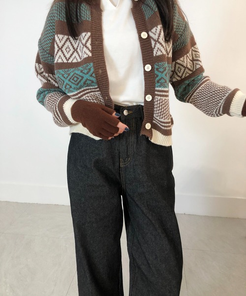 me+em select（ミームセレクト）の「フィンガーレス ニット グローブ（手袋・レディース・チャコールグレー/ブラック/ベージュ/ブラウン系その他/ブラウン系その他2・FREE）」の14枚目の写真