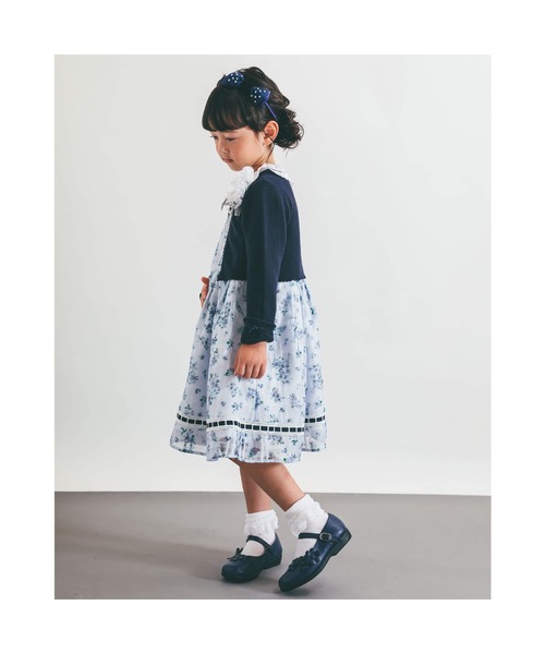 BeBe(ベベ)の「BeBe/日本製フォーマルパールリボンカチューシャ(カチューシャ・キッズ・ネイビー/ホワイト・ONESIZE)」の14枚目の写真