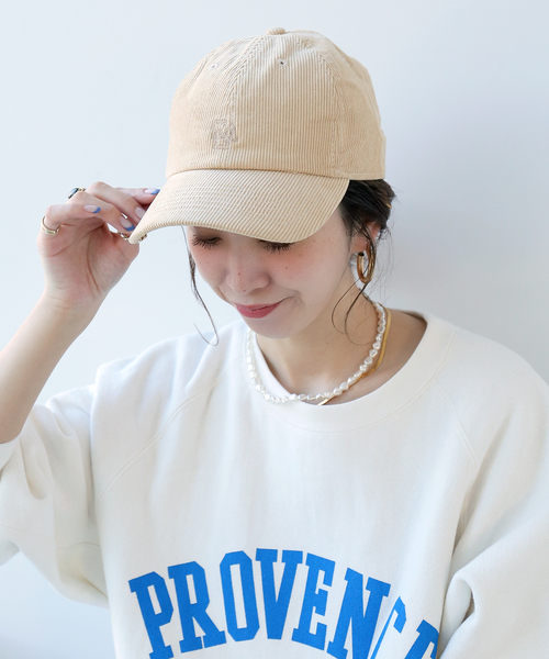 Simplicite(サンプリシテ)の「コーデュロイキャップ◆(ハット・レディース・チャコールグレー/ベージュ/グリーン/アイボリー・FREE)」の2枚目の写真