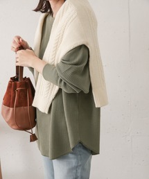 ワッフルワイドプルオーバー