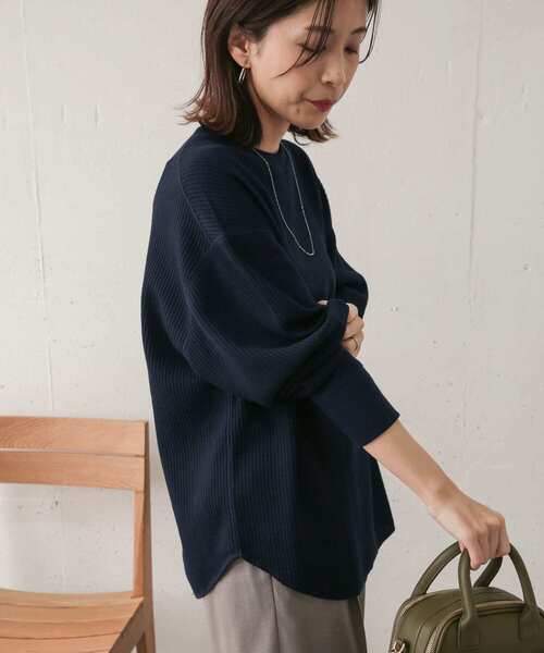 URBAN RESEARCH DOORS（アーバンリサーチドアーズ）の「ワッフルワイドプルオーバー（Tシャツ/カットソー・レディース・ライトグレー/ネイビー/カーキ・ONE）」の18枚目の写真
