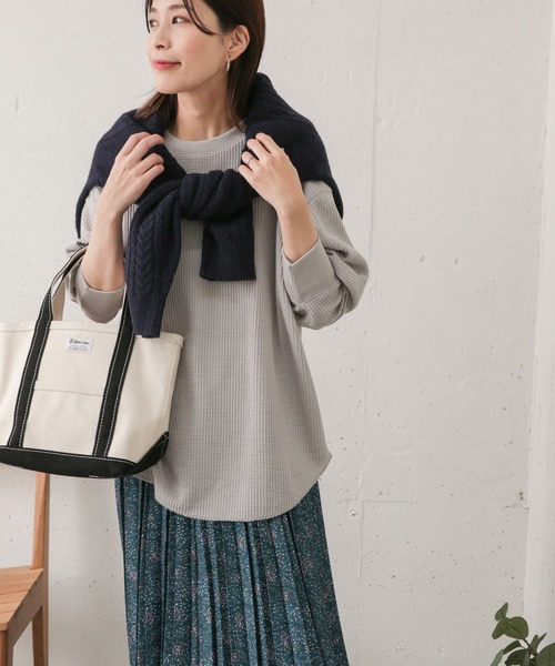 URBAN RESEARCH DOORS（アーバンリサーチドアーズ）の「ワッフルワイドプルオーバー（Tシャツ/カットソー・レディース・ライトグレー/ネイビー/カーキ・ONE）」の21枚目の写真