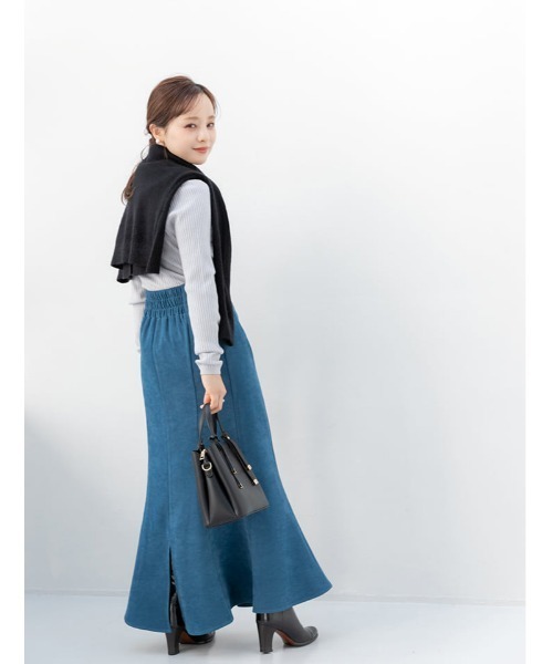 fifth(フィフス)の「コーデュロイハイウエストマーメイドスカート(スカート・レディース・ブルー/ブラウン・S/M)」の5枚目の写真