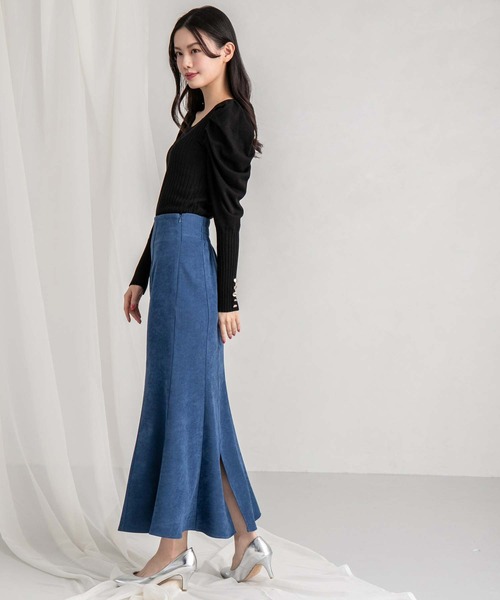 fifth(フィフス)の「コーデュロイハイウエストマーメイドスカート(スカート・レディース・ブルー/ブラウン・S/M)」の19枚目の写真