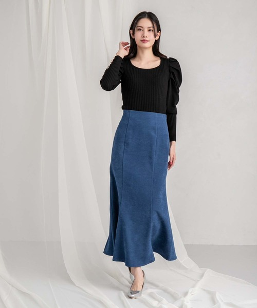 fifth(フィフス)の「コーデュロイハイウエストマーメイドスカート(スカート・レディース・ブルー/ブラウン・S/M)」の22枚目の写真