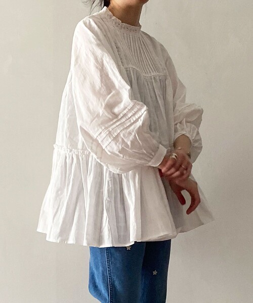 ADORE 近年 クリアボンディングブラウス ホワイト カットソー チュニック ADORE 近年 クリアボンディングブラウス ホワイト カットソー