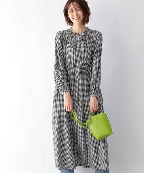 GLOBAL WORK（グローバルワーク）の「サラサラリラックススタイルアップワンピース/255794（ワンピース・レディース・ブラック/ネイビー/カーキ/その他/アイボリー/ホワイト系1・MEDIUM/LARGE）」の3枚目の写真