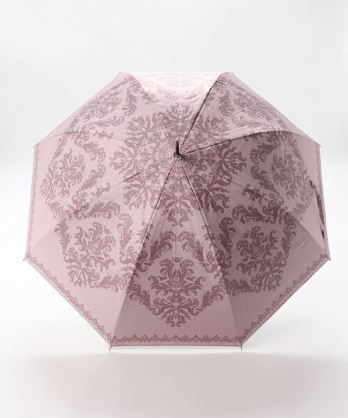 macocca（マコッカ）の「完全遮光 UVカット100% 日傘 晴雨兼用 ジャンプ傘 デザインシリーズ ダマスクモチーフ柄（長傘・レディース・モカ/ブラック/オフホワイト/ラベンダー/グリーン/ピンク・FREE）」の7枚目の写真