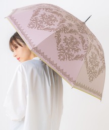 完全遮光 UVカット100% 日傘 晴雨兼用 ジャンプ傘 デザインシリーズ ダマスクモチーフ柄