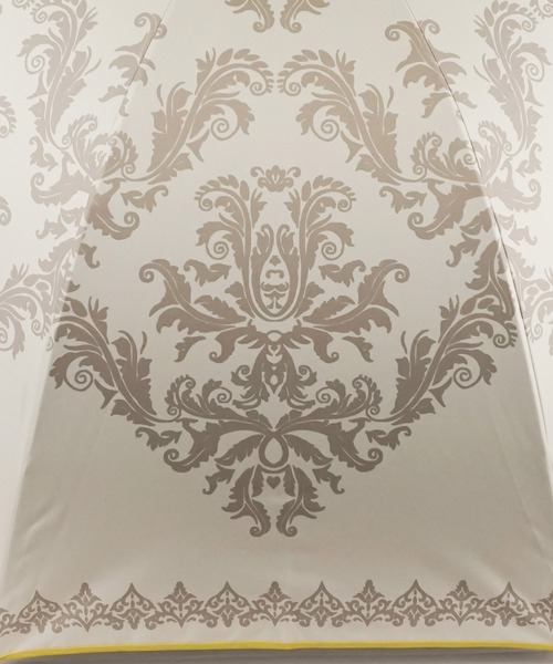 macocca（マコッカ）の「完全遮光 UVカット100% 日傘 晴雨兼用 ジャンプ傘 デザインシリーズ ダマスクモチーフ柄（長傘・レディース・モカ/ブラック/オフホワイト/ラベンダー/グリーン/ピンク・FREE）」の17枚目の写真