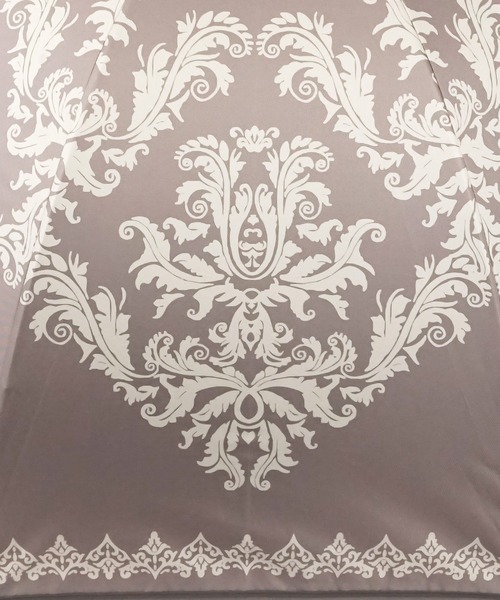 macocca（マコッカ）の「完全遮光 UVカット100% 日傘 晴雨兼用 ジャンプ傘 デザインシリーズ ダマスクモチーフ柄（長傘・レディース・モカ/ブラック/オフホワイト/ラベンダー/グリーン/ピンク・FREE）」の22枚目の写真