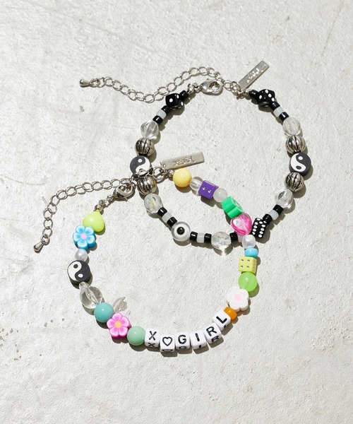 X-girl（エックスガール）の「BEAD ANKLET（アンクレット・レディース・ブラック/マルチ・ONE SIZE）」の9枚目の写真