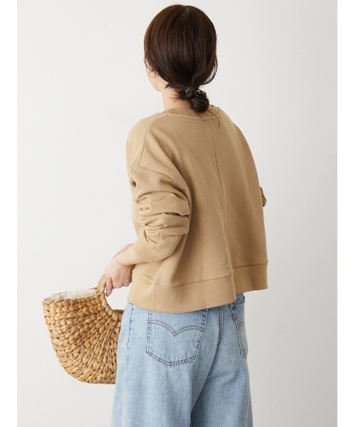 LA PEAU DE GEM（ラポドゥジェム）の「【le peau de gem.】ZIPプルオーバー（Tシャツ/カットソー・レディース・ベージュ/ブラウン/ピンク/ブルー/アイボリー・FREE）」の6枚目の写真