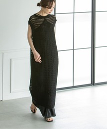 Noble | コットンリリヤーンメッシュニットワンピース(ワンピース)