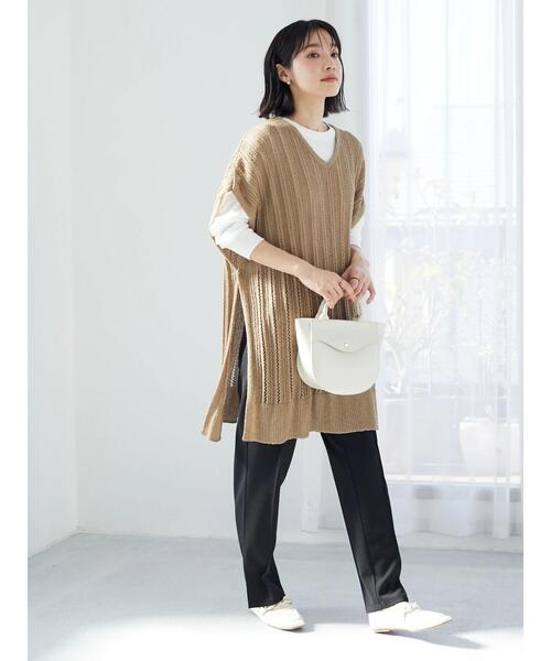 Green　Parks（グリーンパークス）の「らくらくスレンダーパンツ（スラックス・レディース・ブラック/オレンジ/ブルー/ホワイト系その他2・FREE）」の13枚目の写真