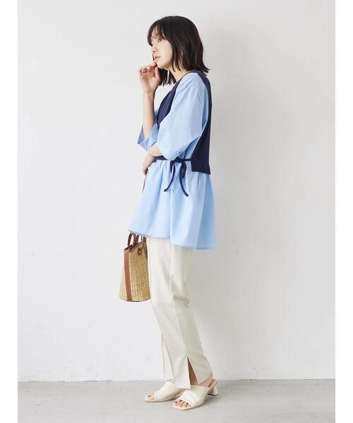 Green　Parks（グリーンパークス）の「らくらくスレンダーパンツ（スラックス・レディース・ブラック/オレンジ/ブルー/ホワイト系その他2・FREE）」の15枚目の写真