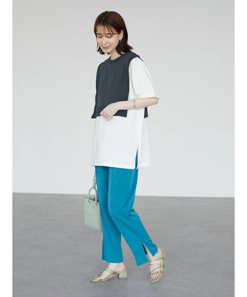 Green　Parks（グリーンパークス）の「らくらくスレンダーパンツ（スラックス・レディース・ブラック/オレンジ/ブルー/ホワイト系その他2・FREE）」の16枚目の写真