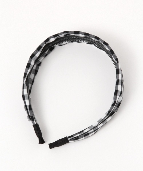 ALAND（エーランド）の「3.3Field Trip／ギンガムCHECKヘアバンド 2279039（カチューシャ・レディース・ライトブルー/ブラック/ベージュ・FREE）」の4枚目の写真