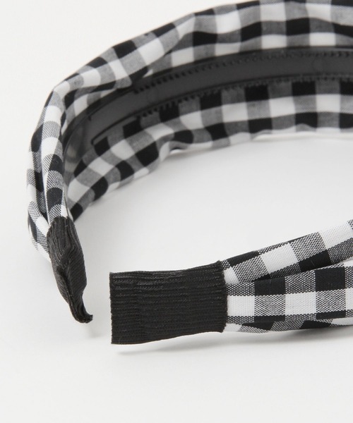 ALAND（エーランド）の「3.3Field Trip／ギンガムCHECKヘアバンド 2279039（カチューシャ・レディース・ライトブルー/ブラック/ベージュ・FREE）」の6枚目の写真