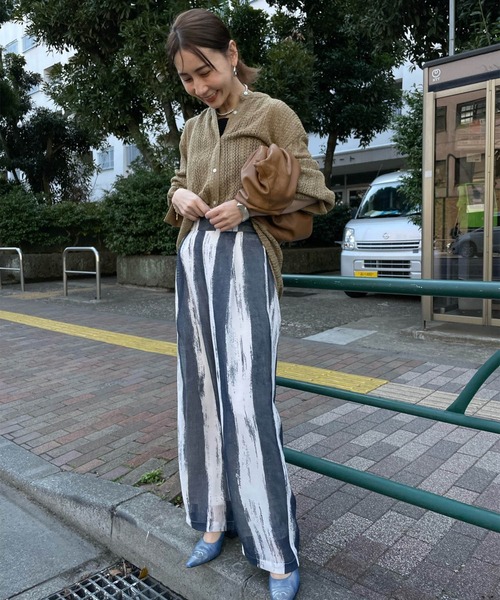 Ameri（アメリ）の「PAINT STRIPE RELAX PANTS（その他パンツ