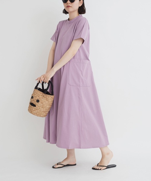 I am I in fact...（アイアムアイインファクト）の「スワイスワイ天竺　ゴアードワンピ（ワンピース・レディース・パープル/グリーン/レッド/ブラック/ダークパープル/ネイビー/カーキ/ボルドー/ブルー・FREE）」の17枚目の写真