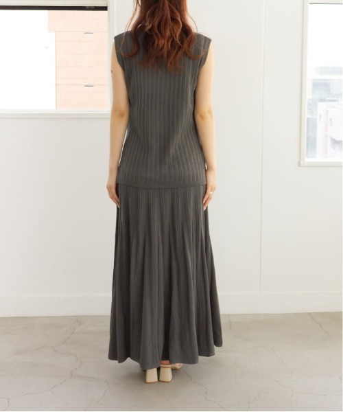 RANDA（ランダ）の「【選べる丈感】ノースリーブリブニットセットアップ（スカート・レディース・カーキ/ブラウン/ピンク・FREE/TM）」の14枚目の写真