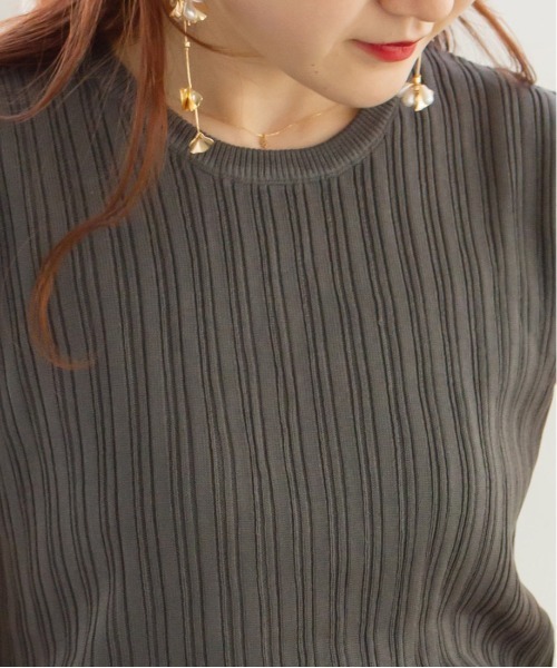 RANDA（ランダ）の「【選べる丈感】ノースリーブリブニットセットアップ（スカート・レディース・カーキ/ブラウン/ピンク・FREE/TM）」の17枚目の写真