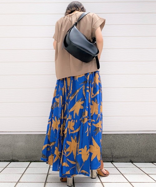 Q（キュー）の「フラワーギャザースカート（スカート・レディース・ブラック系その他/ブルー系その他・MEDIUM）」の9枚目の写真