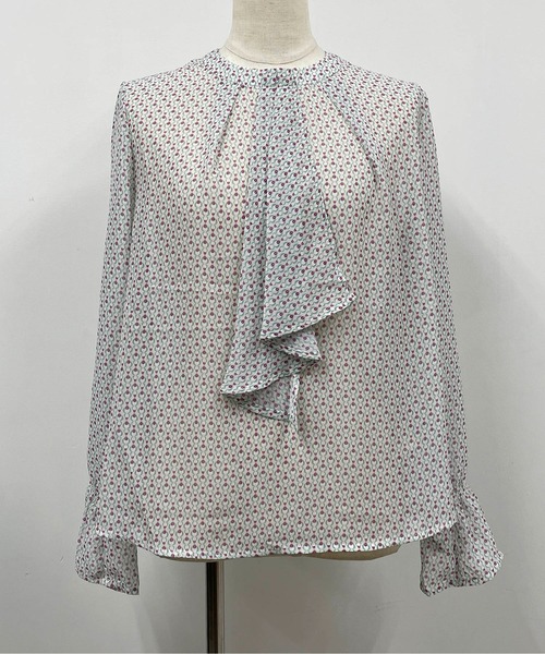 PICCIN(ピッチン)の「レトロプリントボウタイブラウス(シャツ/ブラウス・レディース・ベージュ/ネイビー/サックスブルー・M)」の15枚目の写真