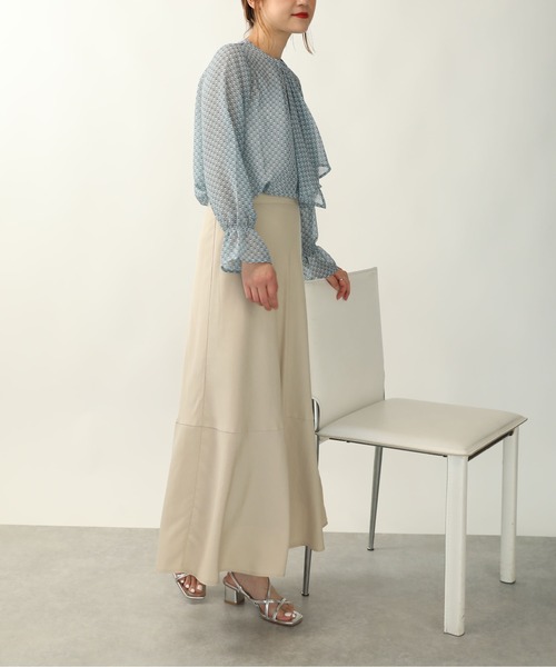 PICCIN(ピッチン)の「レトロプリントボウタイブラウス(シャツ/ブラウス・レディース・ベージュ/ネイビー/サックスブルー・M)」の11枚目の写真
