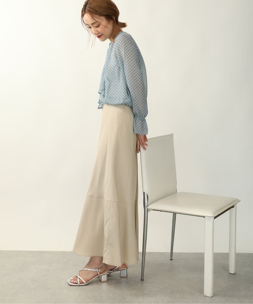 PICCIN(ピッチン)の「レトロプリントボウタイブラウス(シャツ/ブラウス・レディース・ベージュ/ネイビー/サックスブルー・M)」の13枚目の写真