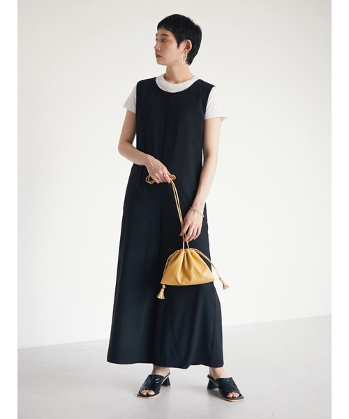 armonia（アルモニーア）の「armonia. バッククロスコンビネゾン（つなぎ/オールインワン・レディース・ブラック/モカ・FREE）」の3枚目の写真