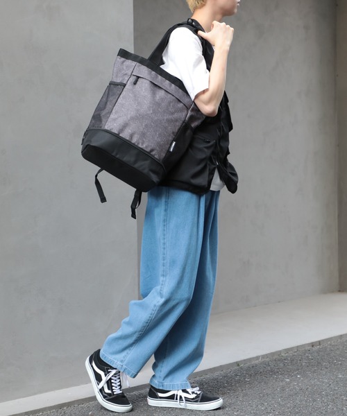 SETUP7(セットアップセブン)の「【FORECAST】3wayアクティブトートバッグorリュックサック 20L シュース収納付き 17inch以下のPCの収納可 9122(バックパック/リュック・メンズ・ブラック/グレー・FREE)」の15枚目の写真