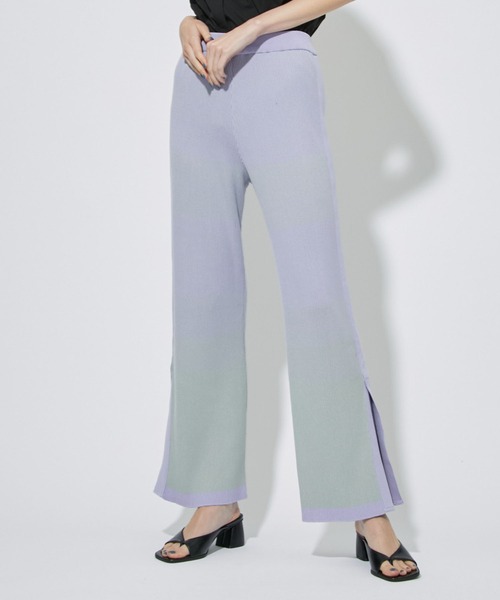 CITY TOKYO(シティトウキョウ)の「ウォッシャブルグラデーションニットパンツ(その他パンツ・レディース・ネイビー/ブルー/ラベンダー・1/2)」の10枚目の写真
