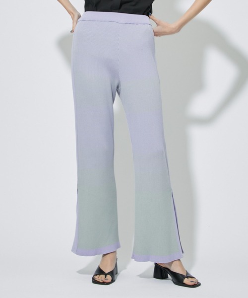 CITY TOKYO(シティトウキョウ)の「ウォッシャブルグラデーションニットパンツ(その他パンツ・レディース・ネイビー/ブルー/ラベンダー・1/2)」の20枚目の写真