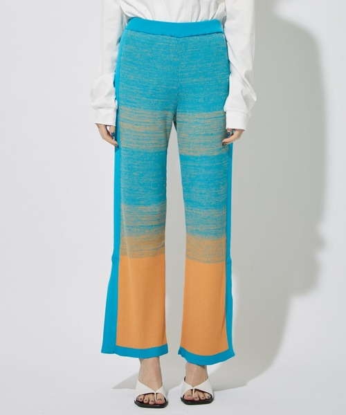 CITY TOKYO(シティトウキョウ)の「ウォッシャブルグラデーションニットパンツ(その他パンツ・レディース・ネイビー/ブルー/ラベンダー・1/2)」の13枚目の写真