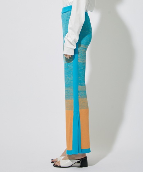 CITY TOKYO(シティトウキョウ)の「ウォッシャブルグラデーションニットパンツ(その他パンツ・レディース・ネイビー/ブルー/ラベンダー・1/2)」の14枚目の写真