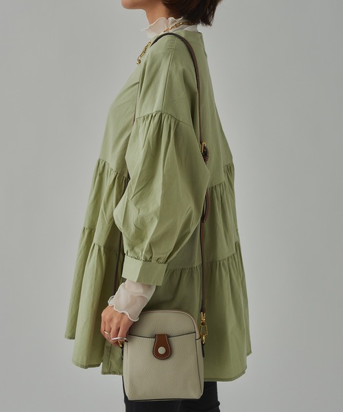 SETUP7（セットアップセブン）の「【SETUP7】バルーンスリーブティアードブラウス SCCH108（シャツ/ブラウス・レディース・ホワイト/ブラック/ベージュ/ピンク/ブルー/グリーン/グレー・FREE）」の10枚目の写真